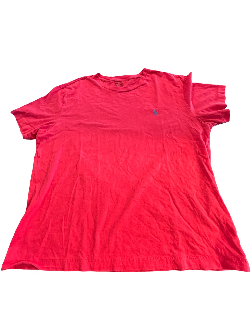 Polo Ralph Lauren Men's Red Short Sleeve T-Shirt Size Large 100% Cotton Pony